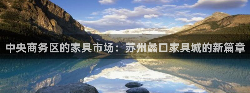 安信12平台：中央商务区的家具市场：苏州蠡口家具城的新篇章